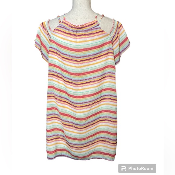 Lily Rose Striped Cold Shoulder Dress - Picture 4 of 10